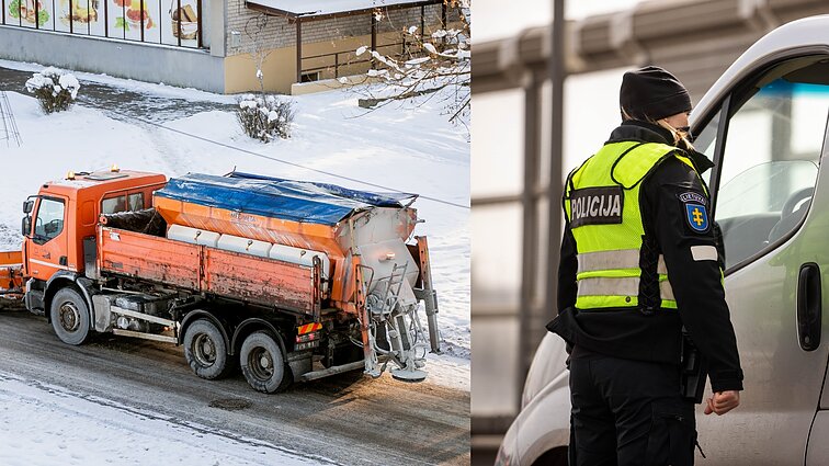 Keliai. Mašinos. Žmonės. Automobilių priežiūra dėl barstomos druskos ir kelių policijos ginčai su pažeidėjais