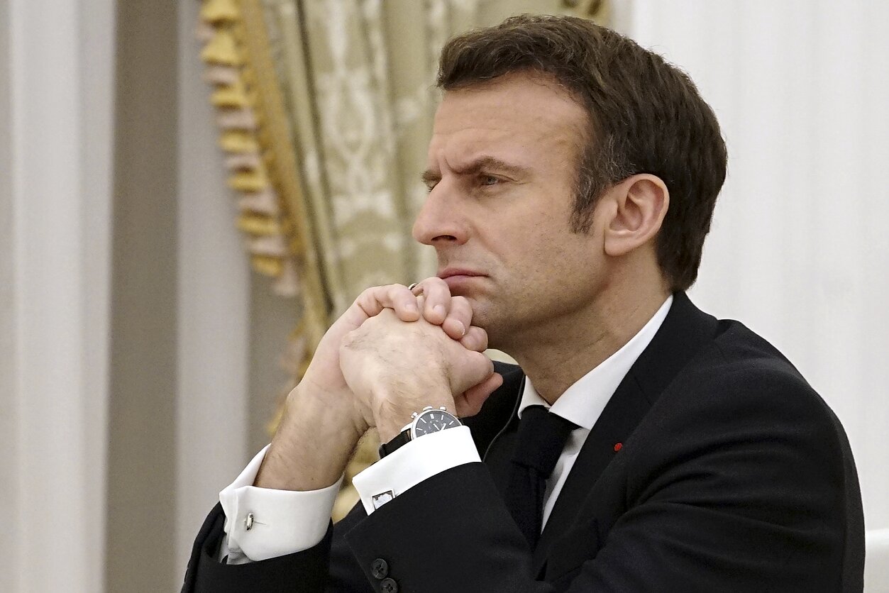 Emmanuelio Macrono ir Vladimiro Putino susitikimas