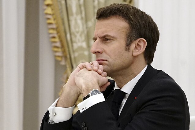 Emmanuelio Macrono ir Vladimiro Putino susitikimas