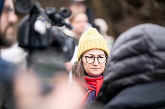 Palaikymo akcija Vilniuje streikuojantiems „Achemos“ darbuotojams