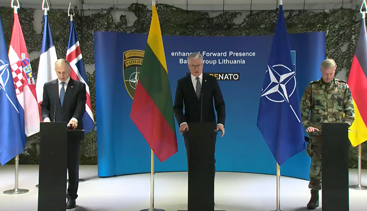 Spaudos konferencija – NATO priešakinių pajėgų bataliono kovinei grupei Lietuvoje – 5-eri (anglų k.)
