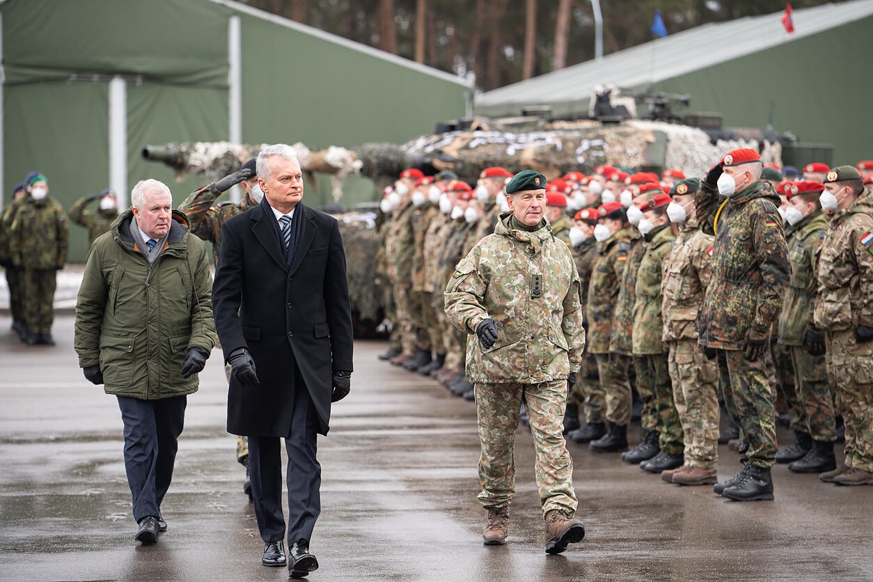 Minimos tarptautinio NATO bataliono dislokavimo Lietuvoje metinės; Arvydas Anušauskas, Gitanas Nausėda