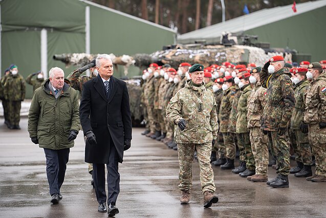 Lithuanian Defence Minister Arvydas Anušauskas and President Gitanas Nausėda in Rukla Lithuanian Defence Minister Arvydas Anušauskas and President Gitanas Nausėda in Rukla