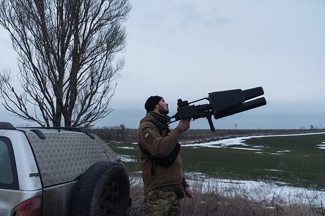 A Lithuanian anti-drone system in eastern Ukraine.