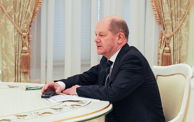 Olafas Scholzas Maskvoje