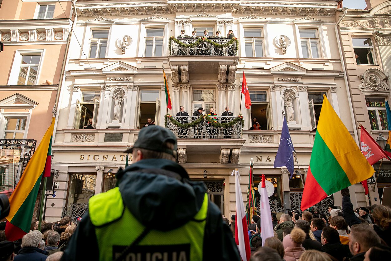Independence day ceremony in Vilnius