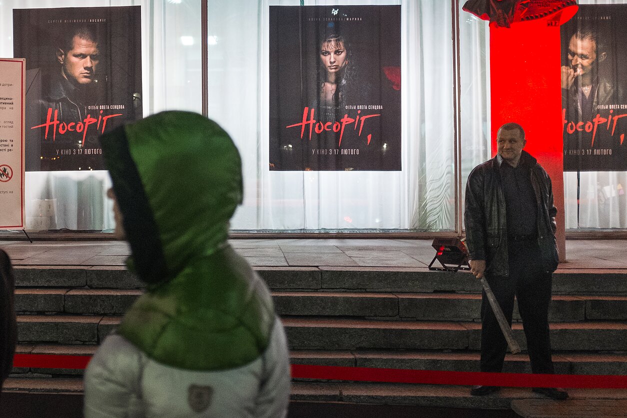 The opening of Sentsov's latest film, Rhino.