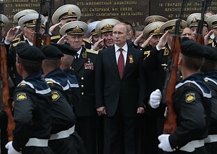 Vladimiras Putinas aneksuotame Kryme 2014-ųjų gegužę