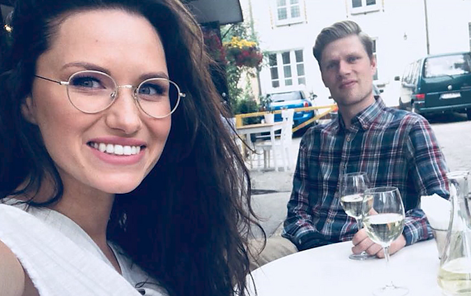 Nora Žaliūkė su vyru Mariumi