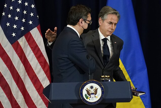Dmytro Kuleba ir Antony Blinkenas