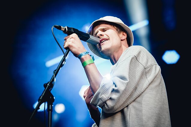 Festivalio „Bliuzo naktys“ akimirka, dainininkas Šarūnas Joneikis