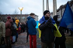 „Laisvė šviečia“ – solidarumo su Ukraina akcija Vilniuje