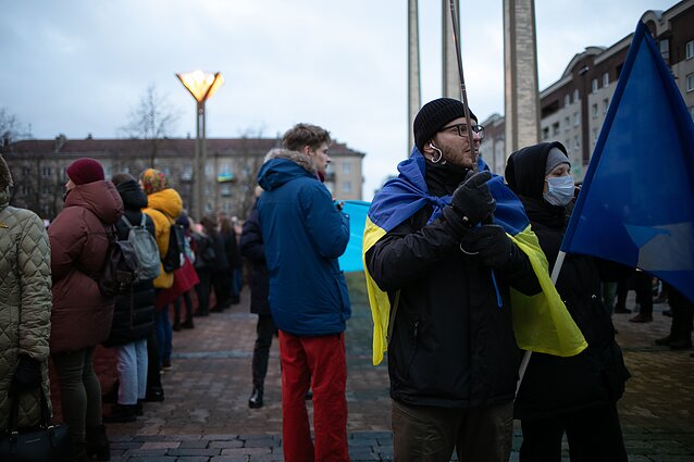 „Laisvė šviečia“ – solidarumo su Ukraina akcija Vilniuje