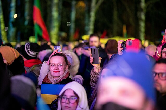  „Laisvė šviečia“ – solidarumo akcijos su Ukraina renginys sostinėje