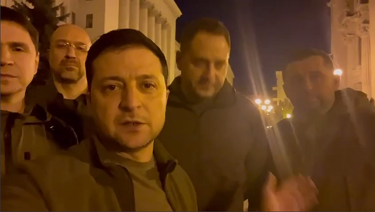 Volodymyras Zelenskis ir kiti Ukrainos vadovai