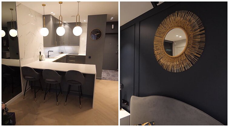 60 kv. bute sutalpino net 4 funkcines erdves: ypatingas dėmesys miegamajam, kuriame – išskirtinę nuotaiką diktuojantis veidrodis