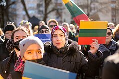 Lithuanian women protest the invasion of Ukraine Lithuanian women protest the invasion of Ukraine