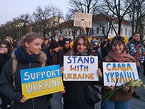 Protestas prie Kauno miesto savivaldybės