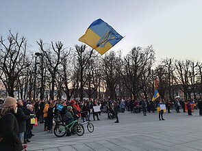Protestas prie Kauno miesto savivaldybės
