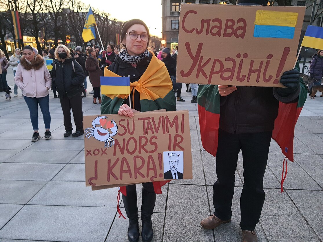 Protestas prie Kauno miesto savivaldybės