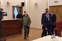 Ukrainos ir Rusijos delegacijų derybos Baltarusijoje