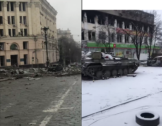 Rusijos atakų nuniokoti Ukrainos miestai