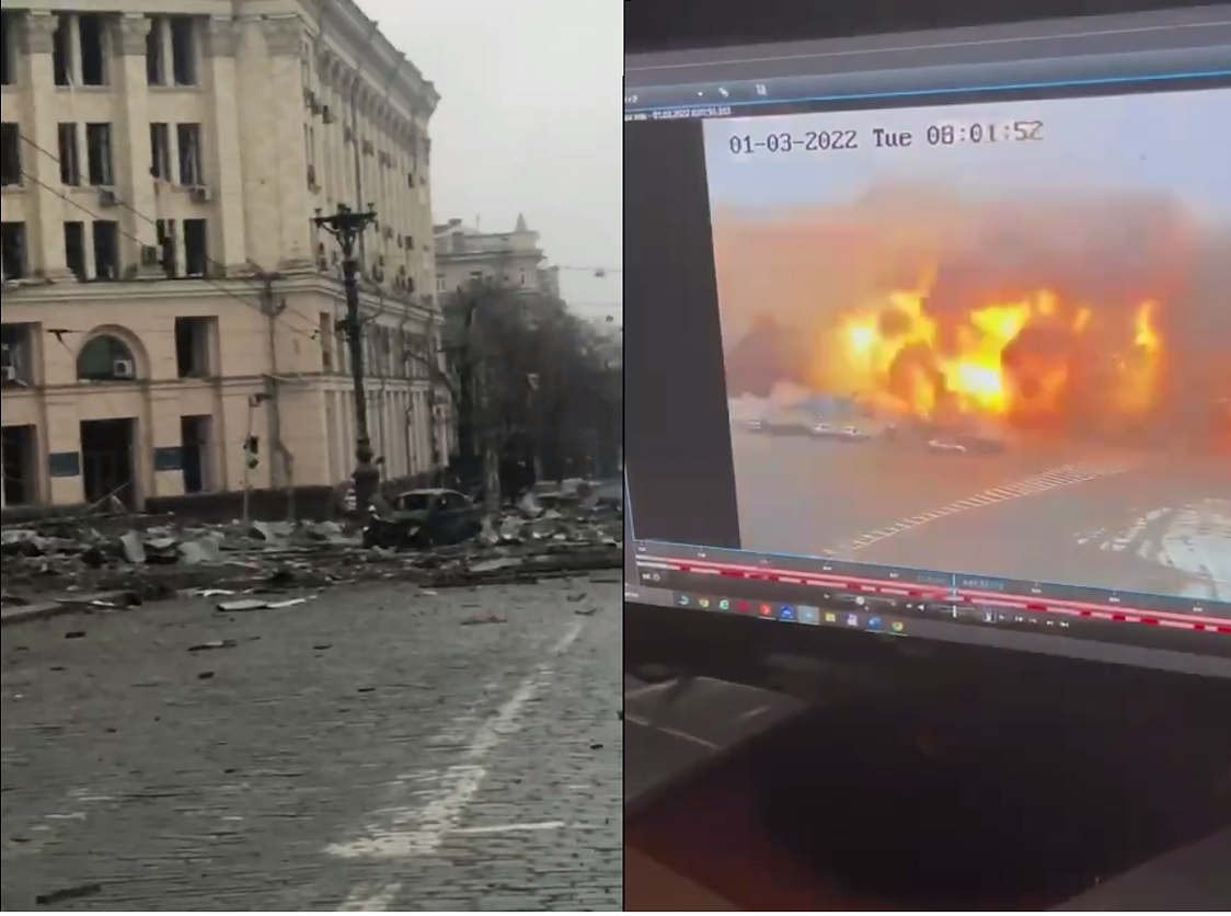 Rusijos raketos smūgis Charkivo centre