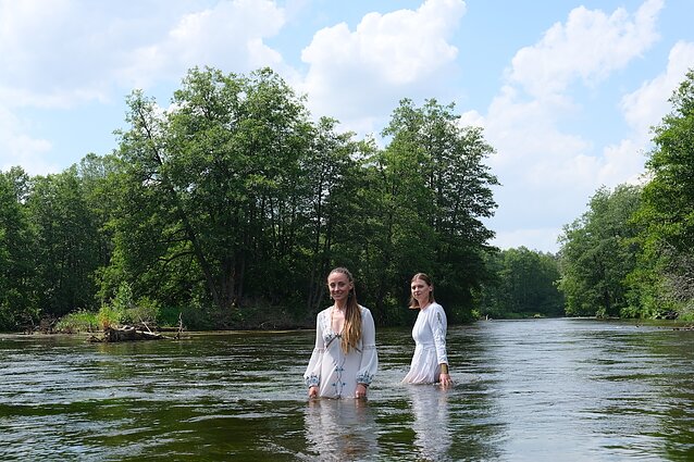 Grupės „Žalvarinis“ vokalistės Sigita Jonynaitė ir Viltė Ambrazaitytė