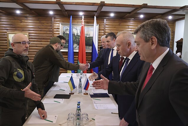 Antrasis Rusijos ir Ukrainos delegacijų derybų raundas Antrasis Rusijos ir Ukrainos delegacijų derybų raundas