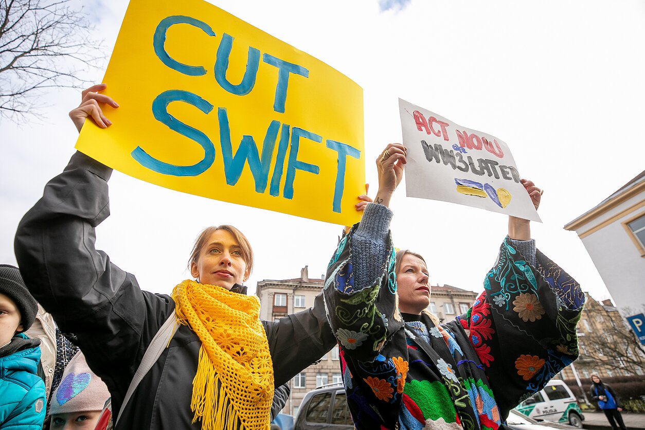 A four-day rally outside the Russian Embassy in Vilnius