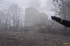 The missile strike in Zhytomyr, which destroyed a school. The missile strike in Zhytomyr, which destroyed a school.