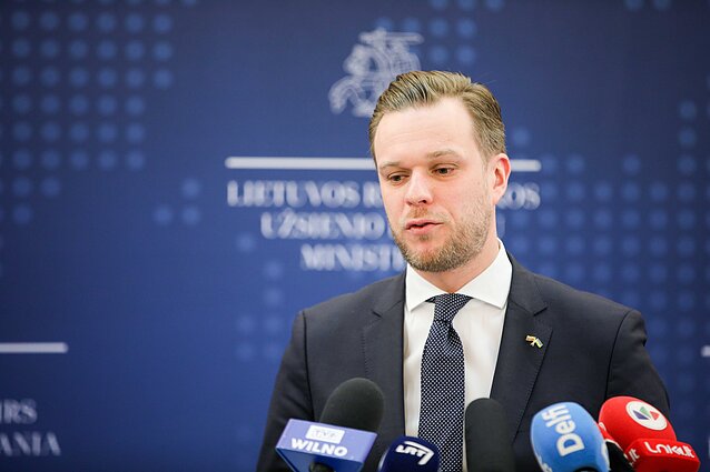 Lietuvos užsienio reikalų ministras Gabrielius Landsbergis Lietuvos užsienio reikalų ministras Gabrielius Landsbergis