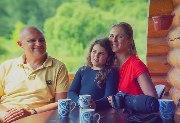 Edita Užaitė su šeima Edita Užaitė su šeima