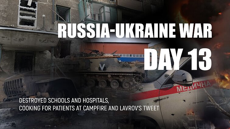 Day 13 of invasion. Izium Central Hospital destroyed after Russian air strikes