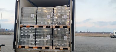 Išgabenta parama Ukrainos gyvūnams