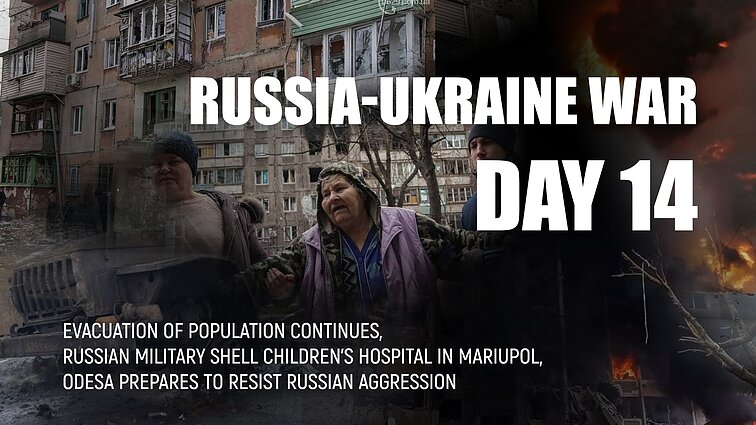Day 14 of invasion. Russian militaries dropped several bombs on the children's hospital in Mariupol