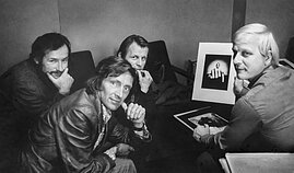 Aleksandras Macijauskas, Romualdas Rakauskas, Algimantas Kunčius, Vitalijus Butyrinas (skenuota P. Lileikio)