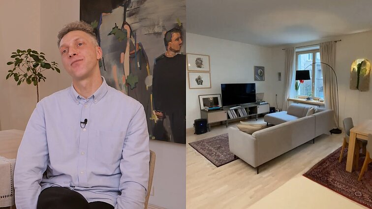 Tapytojo Andriaus Zakarausko namuose paveikslai nuolatinės vietos neturi – dėl jų nuolat diskutuoja su žmona