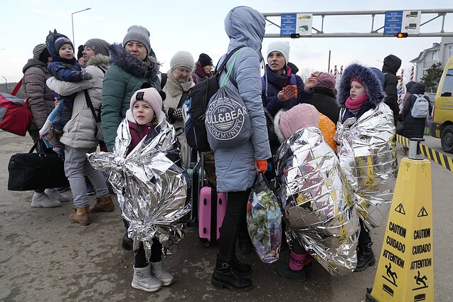 Nuo karo Ukrainoje bėgantys žmonės Moldovoje Nuo karo Ukrainoje bėgantys žmonės Moldovoje