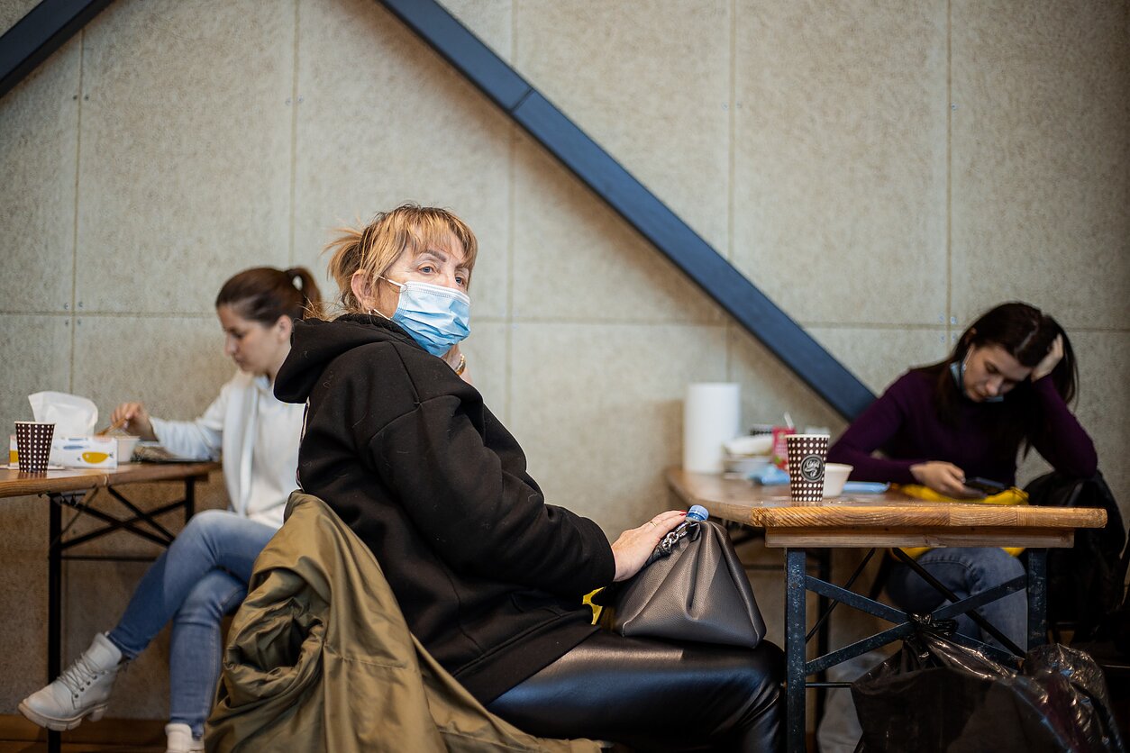 Registration centre for Ukrainian refugees in Vilnius