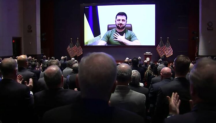Zelenskio kalba JAV Kongresui: jūsų istorijoje yra momentų, kurie padeda suprasti, ką patiria Ukraina