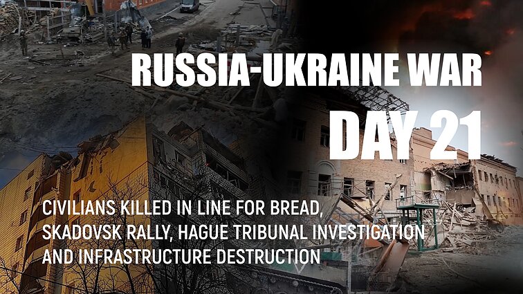 Day 21 of invasion. Russian troops fired at people in a line for bread