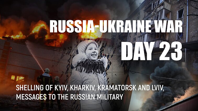 Day 23 of invasion. In Kyiv the remains of the rocket damaged six houses, a kindergarten and a school