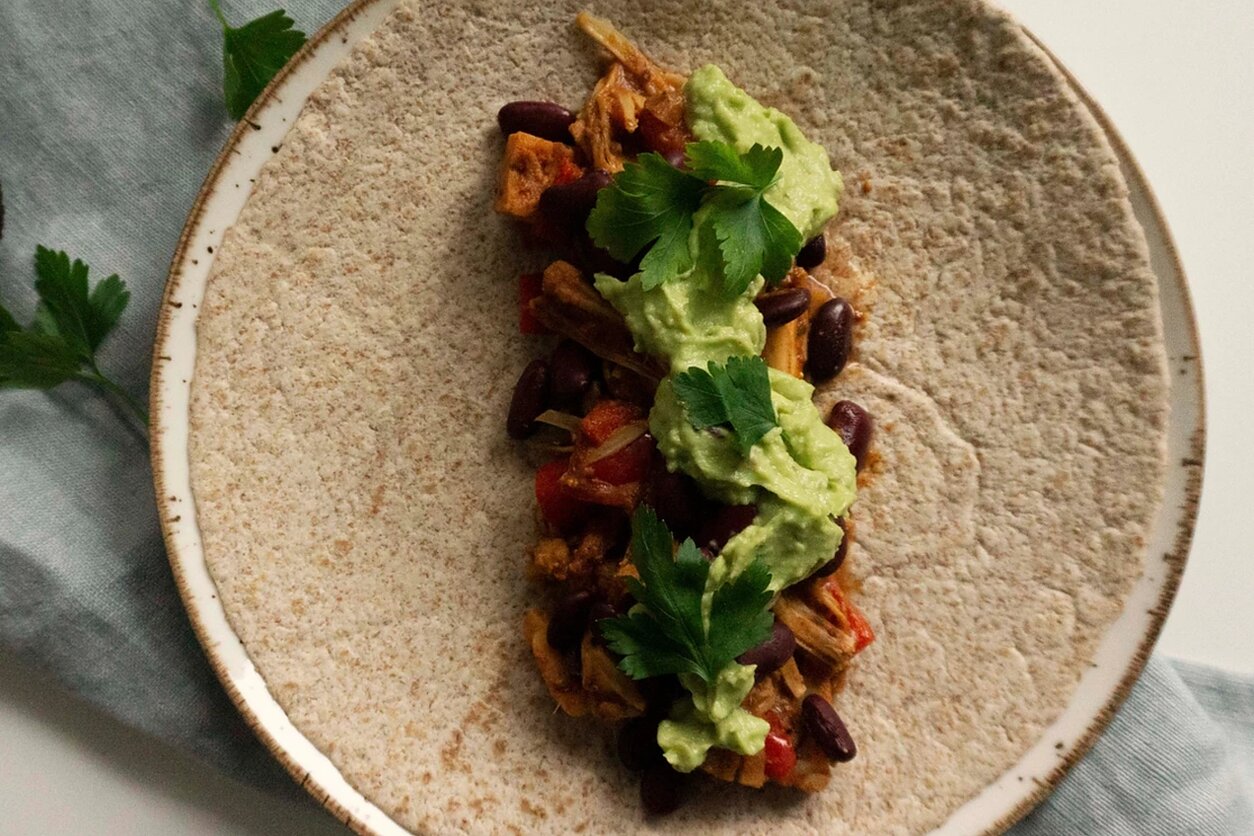 Tortilijos su barbekiu skonio duonvaisiu