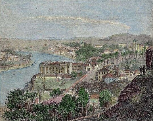 Vaizdas nuo Gedimino kalno apie 1879 m.