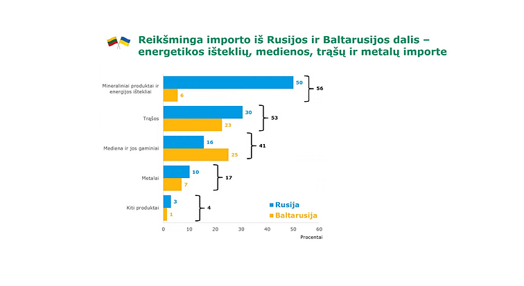 Lietuvos importas iš Rusijos ir Baltarusijos
