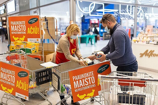 Žinios. „Maisto bankas“ rinks produktus nepasiturintiesiems ir karo pabėgėliams