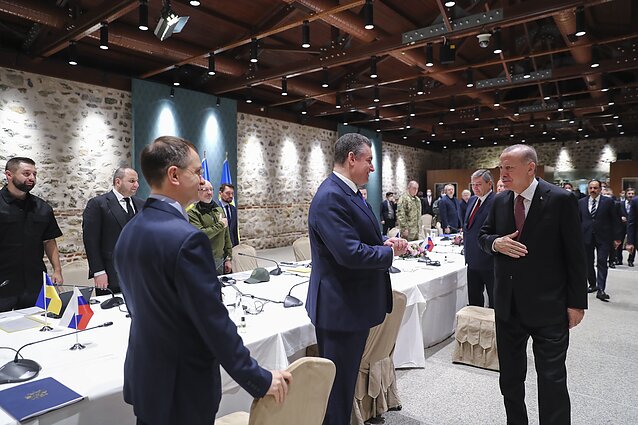 Ukrainos ir Rusijos delegacijų derybos Turkijoje