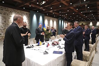 Ukrainos ir Rusijos delegacijų derybos Turkijoje