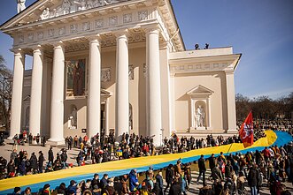 Anti-war protest in Vilnius.